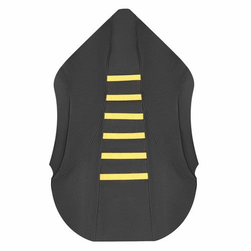 Black Yellow Ribs PVC Multi Grip Seat Cover for Suzuki Z400 LTZ 400 2003 2009