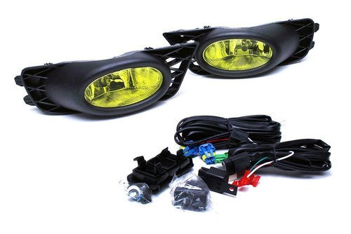 Yellow Lens Fog Lights Kit Front Bumper Grille for 09-11 for Honda Civic 4Dr