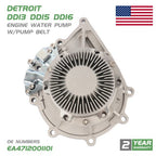 For Detroit DD13 15 16 Variable Speed Water Pump W/Belt EA4722001601 A4712001101