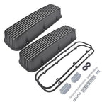 3-11/16" Tall Finned Valve Covers Polished Fits Chevy BBC 396-502 1965-1995
