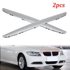 For BMW E90 E91 325i 330i 2x Hood Molding Chrome Right & Left Front Trims Above