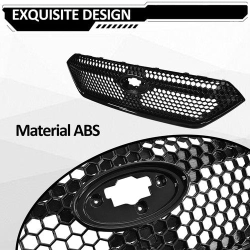 Front Bumper Gloss Black Grille Assembly Sti Style for Subaru WRX VB 2022-2026