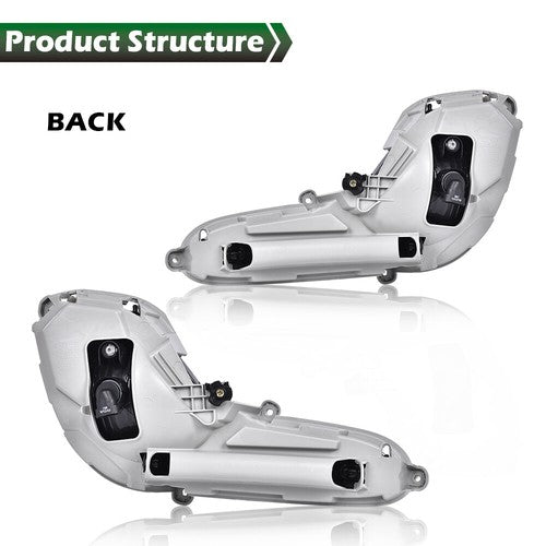 Clear Bumper Fog Lights for Hyundai Accent 2012-2017 w/ Bulbs Wiring Switch