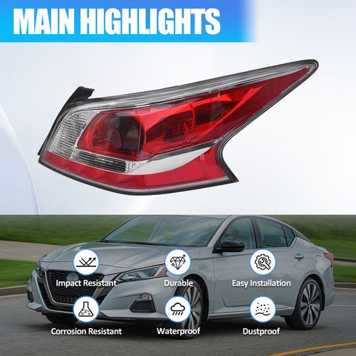 Pair Tail Lights Brake Lamp LH RH for 2013 2014 2015 for Nissan Altima Sedan 4Dr