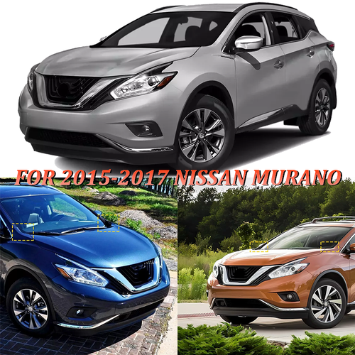 Windshield Wiper Cowl Extension Trim Pair for 2015-2024 for Nissan Murano Black