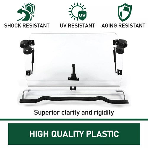 For 14-18 Polaris RZR 900/ XP 1000/ XP 4 1000 Scratch Resistant Flip Windshield