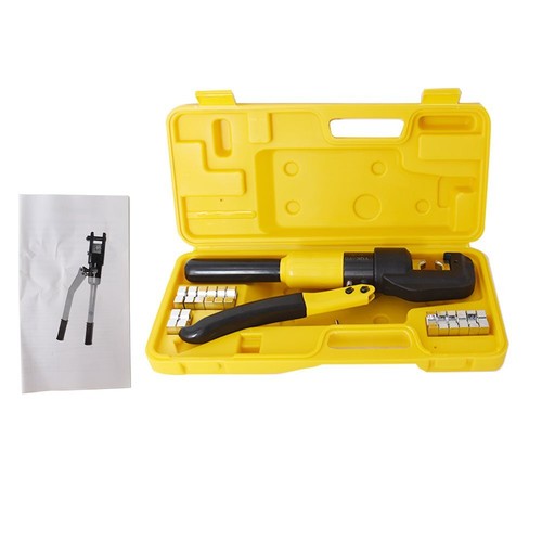 6 MT Hydraulic Wire Battery Cable Lug Terminal Crimper Crimping Tool/w 8 Dies