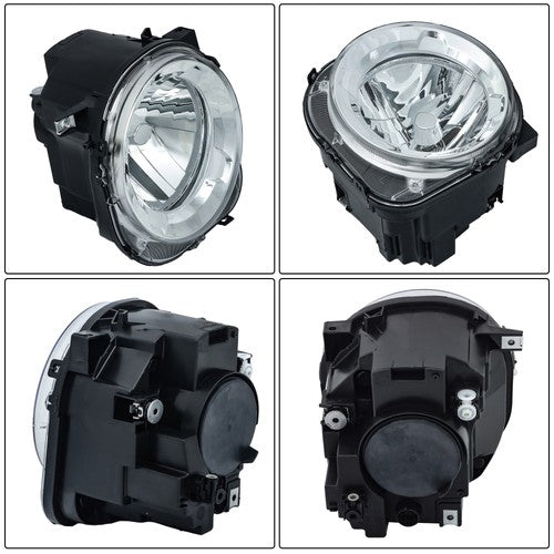 Left Chrome Headlights For Jeep Renegade 2015-2018 Projector Halogen Headlamps