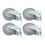 4 Pack Grey With Diagonal Bar 1200 Lbs 4 Inch Swivel Caster Wheels Heavy Duty