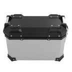 Silver 36L Motorcycle Side Case Hard Saddlebag Box Trunk Tour with Support Racks