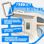 15.7 x 24.8 White RV Entrance Door Window Frame for Camper Trailer