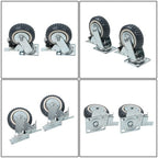 Four 6 Grey PU Inclined Wheel Polyurethane Universal Wheels