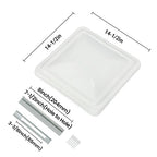 2 Pack RV Replacement Roof Vent Cover 14 inch White for Camper Trailer