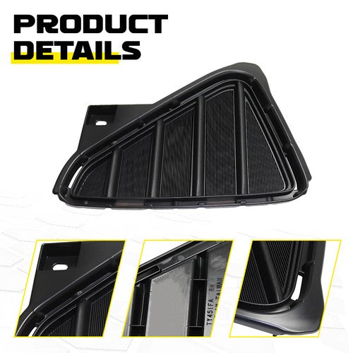 Front Bumper Fog Light Trim Bezel Cover for 2016 2017 2018 for Toyota RAV4