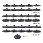 30 PCS 2 Inch Mixed Curved Roll Lock Quick Change Sanding Discs 40/60/80 Grit