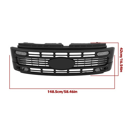 For Ford F250 2023 2024  Super Duty XL/XLT Black Plastic Grille Front Upper New