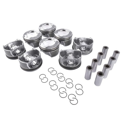 8x Pistons Rings Set for Mercedes C218 CLS550 X166 GL450 GL550 M278 4.6L 4.7L V8