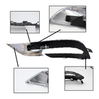 Fog Light Trim Set for 2013-2017 Buick Enclave Left Right Black Chrome 2Pc