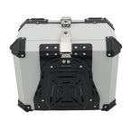 55L Silver Luggage Waterproof Tail Box Scooter Trunk Storage Top Case Motorcycle