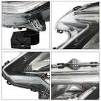 Halogen W/DRL For Honda CR-V 2015-2016 Front Black Headlight Assembly Driver/LH