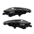 Fit For Dodge Dart 2013-2016 LH+RH Headlights Replacement Halogen Black Housing