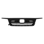 Fit 2019-21 2022 Honda Pilot Front Upper Grille Full Glossy Black Grill Assembly