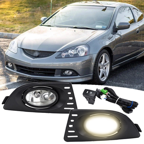 Front Bumper Clear Fog Lights Lamps Pair w/wiring for 2005-2007 for Acura RSX