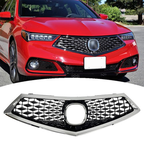 Front Bumper Chrome Grille Grill Assembly for 2018-2020 for Acura TLX