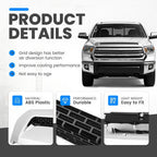 Chrome Front Upper Hood Bulge Molding Grille Trim for Toyota Tundra 2014-2021