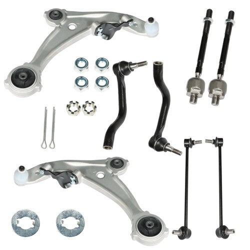 For Nissan Altima V6 07-13 8Pcs Suspension Kit Control Arms Tie Rod Sway Bar