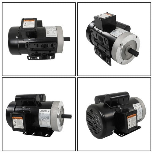 5HP Electric Motor 3450RPM 5/8" Shaft Single Phase 208-230V 56C Frame 60HZ TEFC