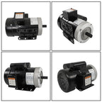 5HP Electric Motor 3450RPM 5/8" Shaft Single Phase 208-230V 56C Frame 60HZ TEFC