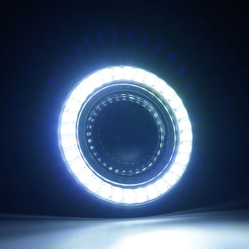 Pair Projector Angel Eyes White LED Halo Fog Light DRL for 2016-2019 for Honda Civic