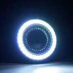 Pair Projector Angel Eyes White LED Halo Fog Light DRL for 2016-2019 for Honda Civic