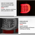 Smoke Black Led Tail Lights Brake Lamps Passenger Driver For Ford F150 2009-2014