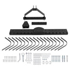 Cat 0 Tractor Hookup 3 Point Landscape Rake 50 Inch Black Grass Comb Garden Tools