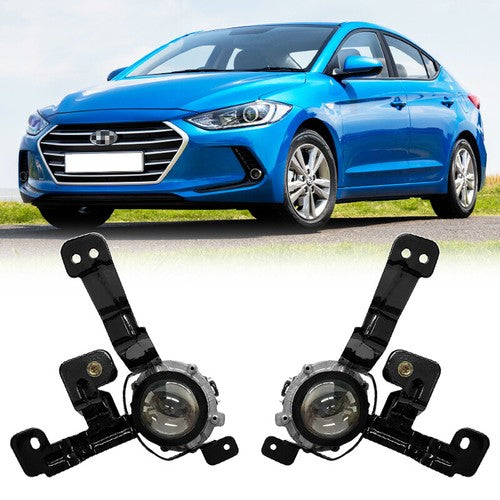 Front Bumper Projector Fog Light Lamp w/Bulb for 2016-2018 for Hyundai Elantra