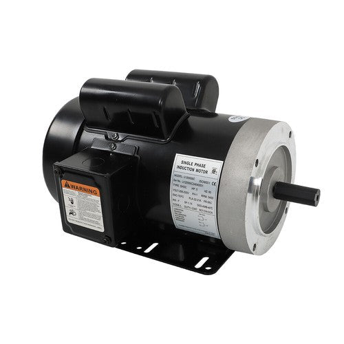 5HP Electric Motor 3450RPM 5/8" Shaft Single Phase 208-230V 56C Frame 60HZ TEFC