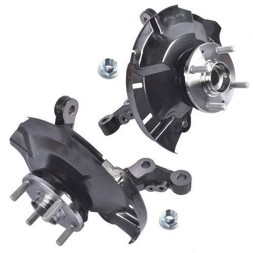 2Pcs Front Steering Knuckle Assembly for Dodge Attitude Hyundai Accent 1.4L 1.6L