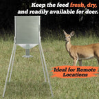 Steel 450lb Gravity Feeder Zinc Plated For Deer Turkey Big Wild Game Hunting