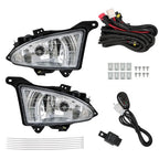 Switch Bulbs Bezel Wire Harness Black Fog Light Kit For 07-10 Hyundai Elantra
