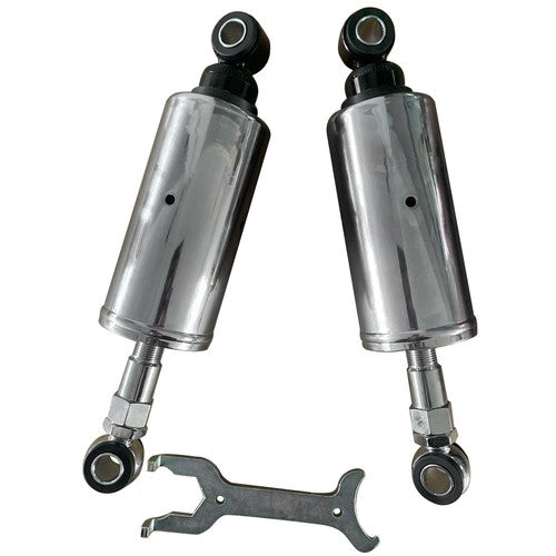 Pair Rear Shock Absorbers For Harley Softail Models 1989-1999 Adjustable Silver