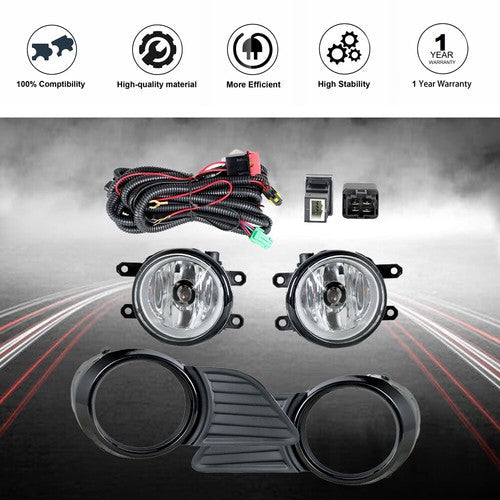 Driver+Passenger Side  Fog Lights w/Bulbs+Wiring For Toyota Sienna LE 3.5L 11-17