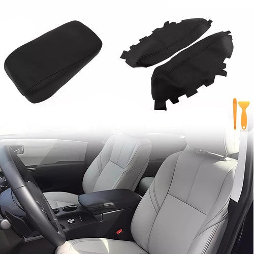 Door Panel Center Console Lid Armrest Cover Black for Toyota Avalon 2013 2018