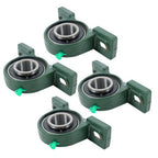 4 Pcs UCP208-24 Pillow Block Bearing Solid Base 1-1/2" Bore Self-Aligning