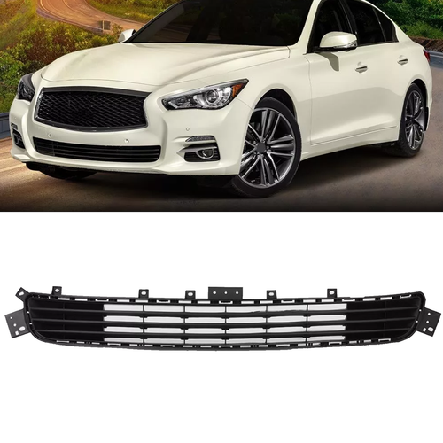 Front Bumper Lower Grille Matte Black for 2014-2017 Infiniti Q50 14-17