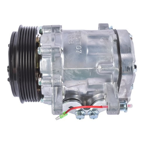 AC Compressor with 6-Groove Pulley for Sanden SD7 Style Serpentine Belt HC5005BK