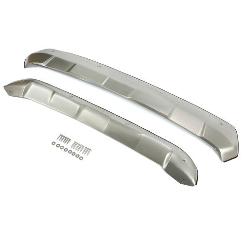 Front Plus Rear Bumper Skid Plate Valance Lower Cover For Toyota RAV4 2019 To 23 Silver