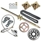 New For ATV Quad Buggy Go Kart 44" Rear Live Axle Kit Wheel Hub Sprocket Brakes