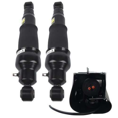 2Pcs Air Shock Absorber + 1Pc Compressor Pump Rear For Infiniti QX56 2007-2010